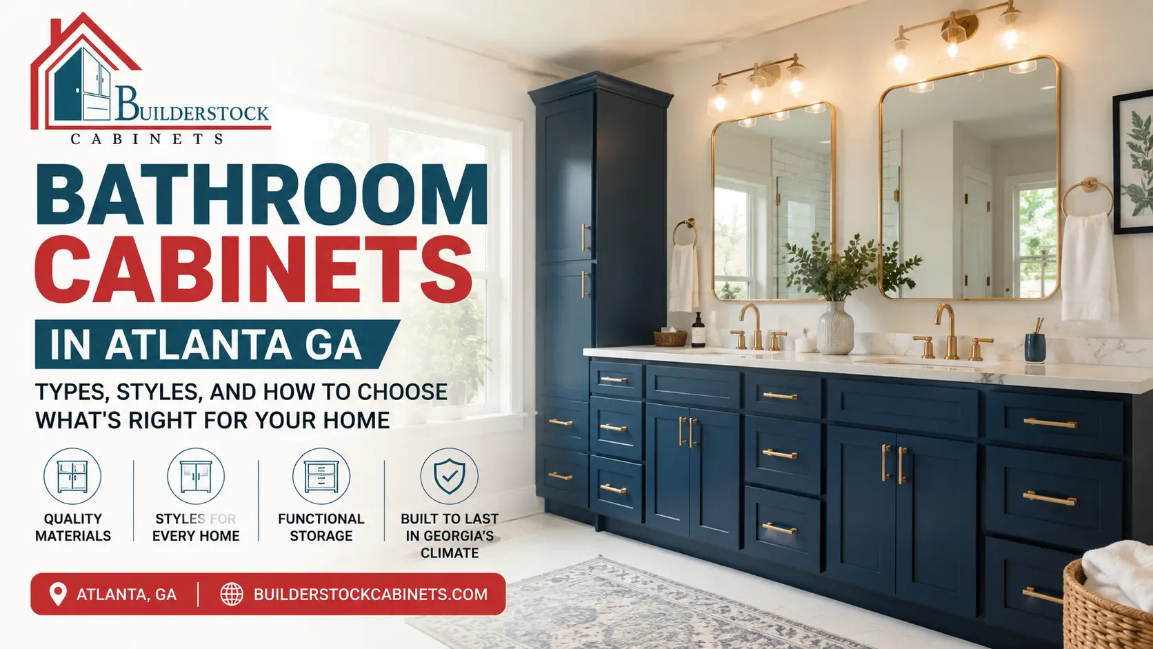 Best Cabinet Materials for Bathroom Cabinets in Atlanta Bathroom Cabinets in Atlanta GA-Types, Styles & Buying Guide- Builderstock