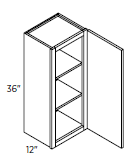 36" High Glass Single Doors