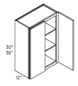 36" High Glass Double Doors