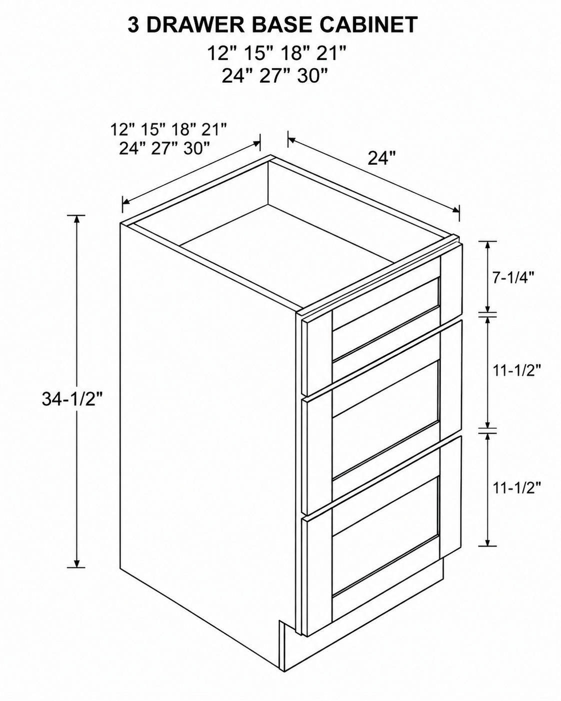3 Drawer Bases