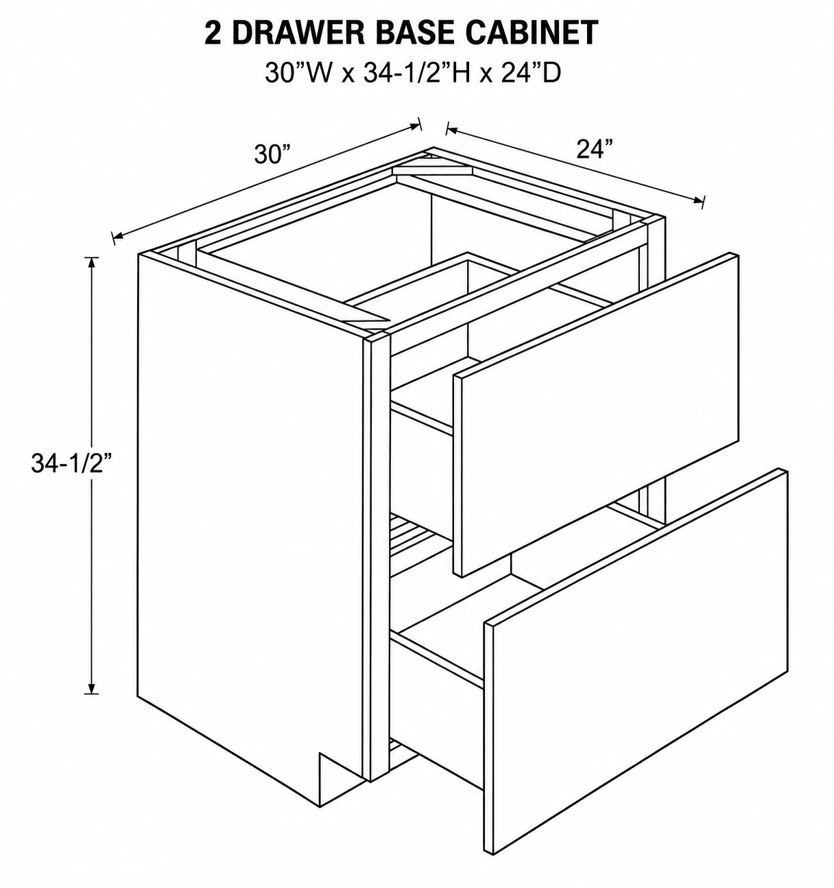2 Drawer Bases