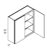 36" High Wall Double Doors