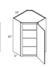 42" High Glass Double Doors