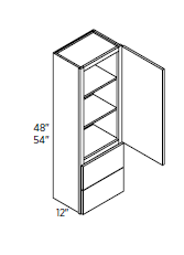 Wall 2 Drawers Cabinet 18"W 48"H