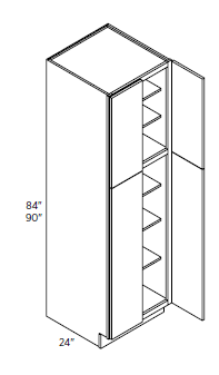 Pantry Cabinet 24"W 84"H