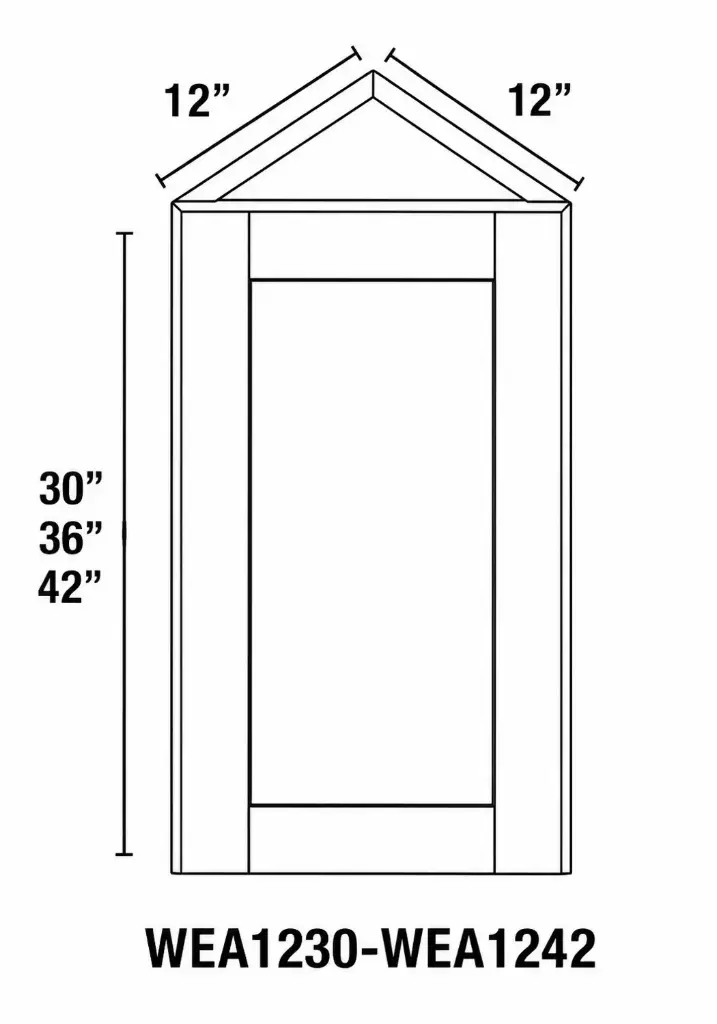 Wall Angle Cabinet 12"W 42"H