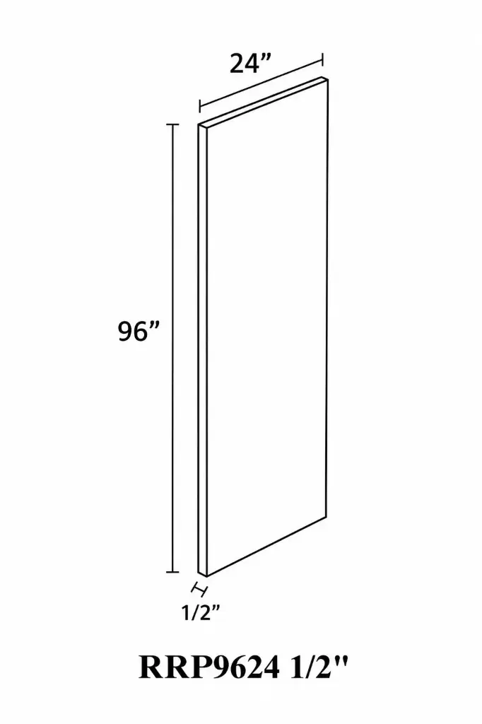 Refrigerator Panel 24" with 1-1/2 " return
