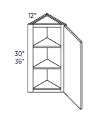Wall Angle Cabinet 12"W 36"H