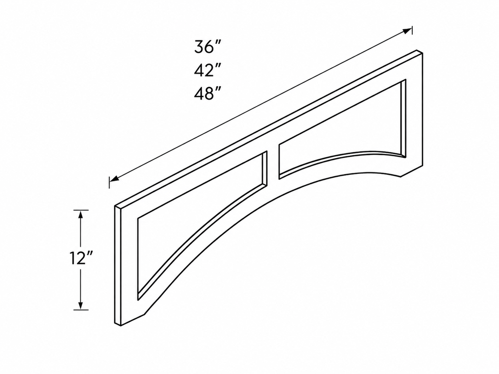 Valance 42"W 12"H